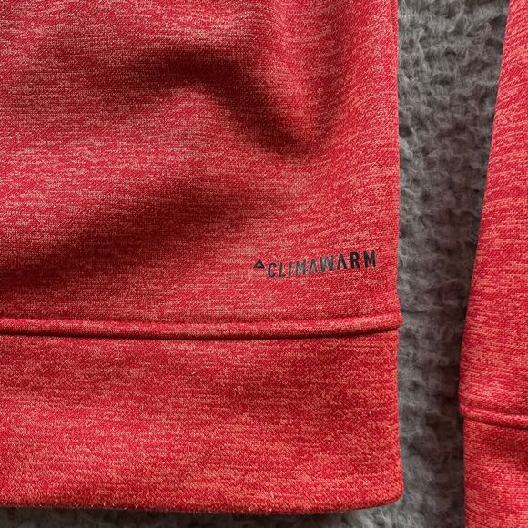 Adidas Hoodie Sweatshirt Womens Medium 12 14 Red Pullover Hooded Athletic EUC - Picture 9 of 12